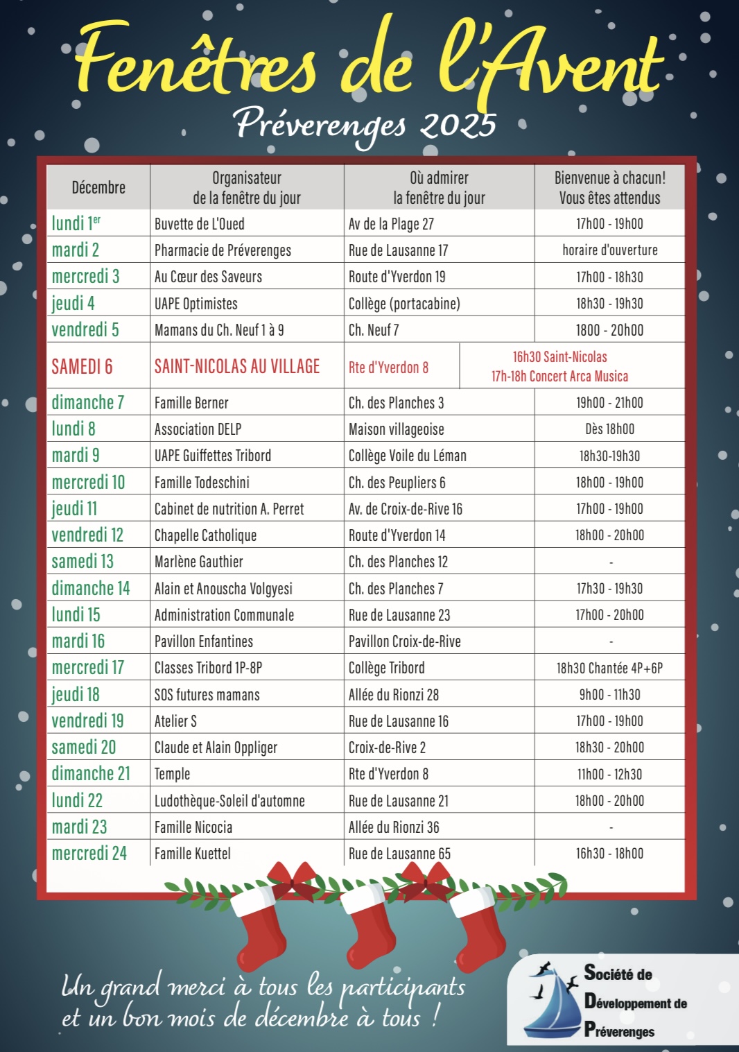 Fenêtre de L'avent 2025